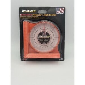 Johnson Level & Tool 700 Magnetic Protractor/Angle Locator,  Orange, New